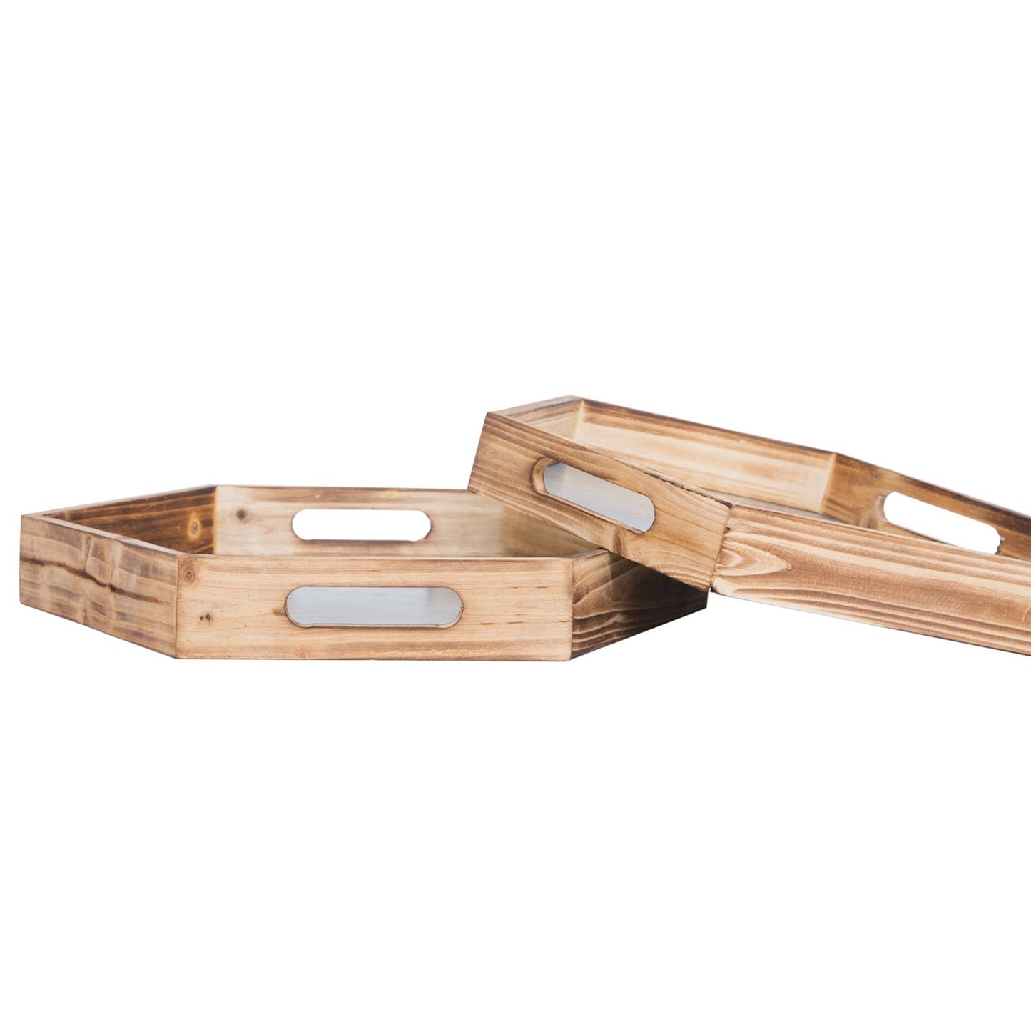 Artta Cobbins Solid Wood Tray - Set of 2