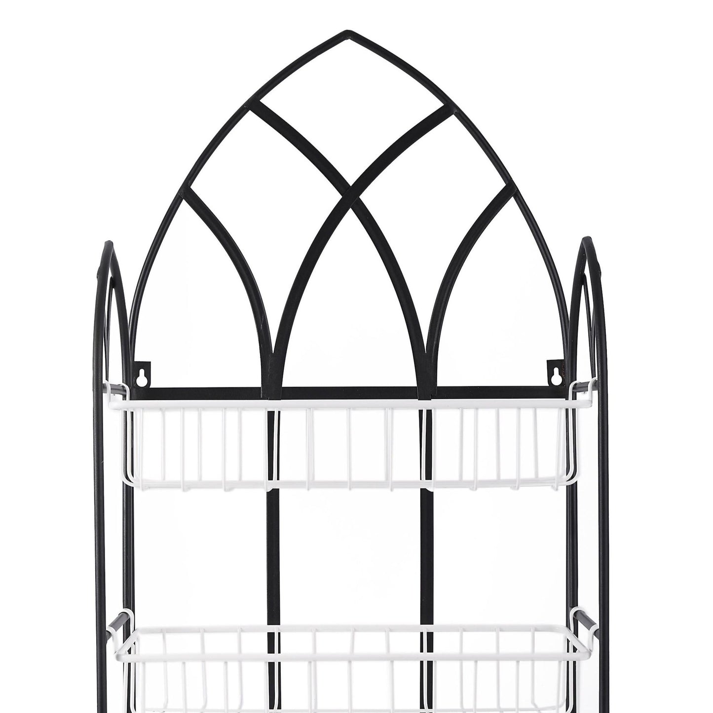 Wall Mount Metal Wire Basket, 3 Tier Hanging Basket for Kitchen Fruit Storage Organizer