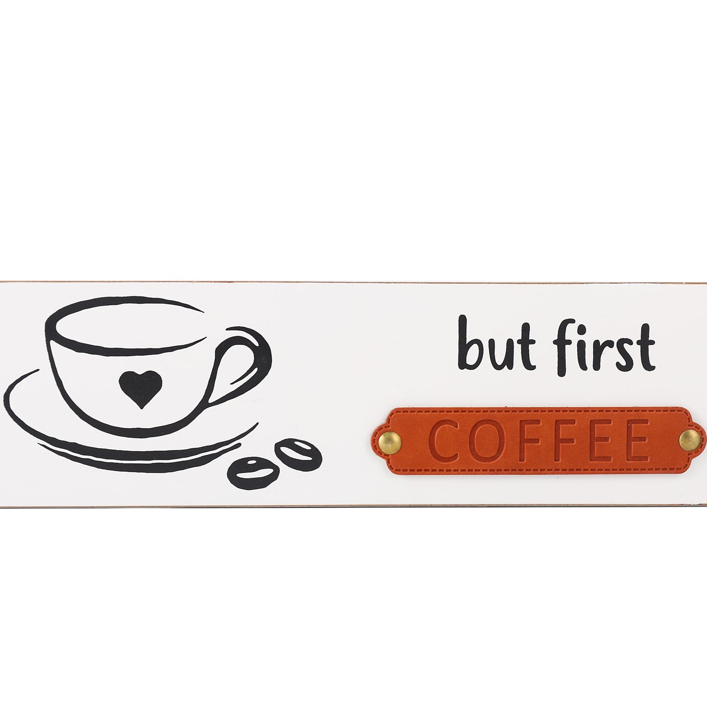 Coffee Bar Box Sign Countertop Decor, Wooden Tabletop Letter Signs Decor for Home, Kitchen Desk, Coffee Table(14 x 3.9 Inch) (3 different color to pick)