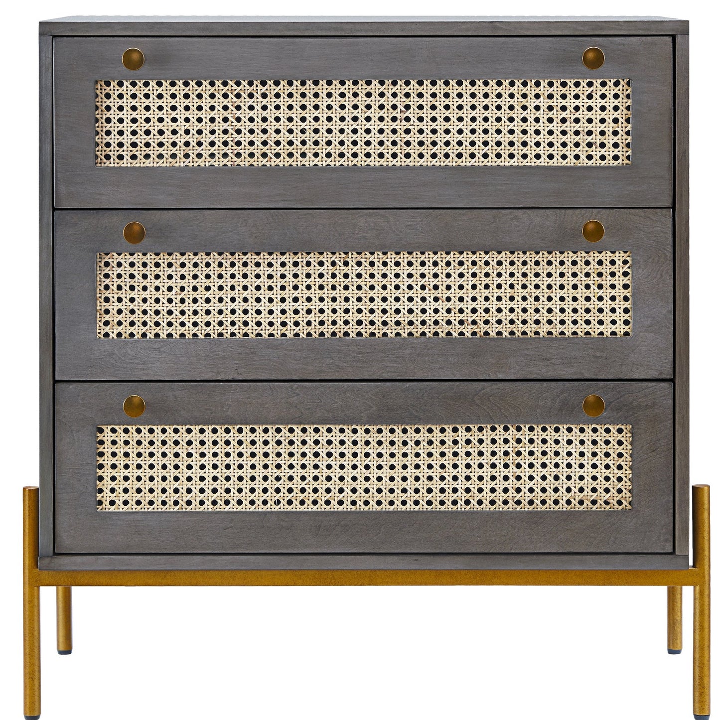 Retro Cabinet With Three Drawer Gray