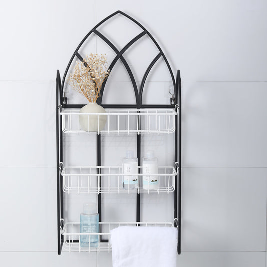 Wall Mount Metal Wire Basket, 3 Tier Hanging Basket for Kitchen Fruit Storage Organizer