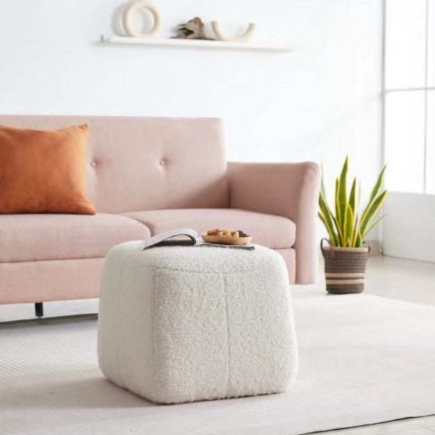 Attra Upholstered Pouf, Small Sofa Couch Siginitrue