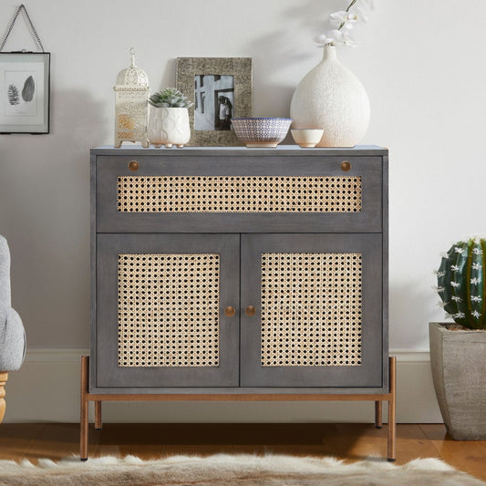 Retro Cabinet With Drawer And Closed Cupboard for Living Room,Bedroom